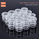 Benecreat 30 Packung 10 ml leeres klares Plastikperlen-Vorratsgefäßglas mit abgerundeten Schraubdeckeln für Perlen CON-BC0004-06-37.5x20-4