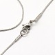 Trendy Men's 304 Stainless Steel Snake Chain Necklaces X-NJEW-M065-A-01-1