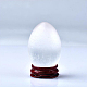 Figurine di selenite naturale all'uovo DJEW-PW0021-16-2