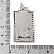 Подвески из латуни микропаве с фианитами и эмалью KK-H458-01P-12-3