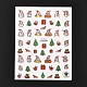 クリスマステーマ自己粘着ネイルアートステッカー  DIYネイルアートデコレーション  サンタクロース  10.2x8cm MRMJ-A003-01G-1