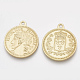 Smooth Surface Alloy Coin Pendants PALLOY-S117-105-1