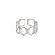 304 anillo de puño envolvente de geometría abierta de acero inoxidable para mujer RJEW-S405-166P-1