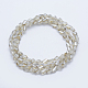Chapelets de perles en verre électroplaqué EGLA-G018-S-PL01-2