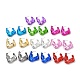 Boucles d'oreilles en acrylique rectangle torsadé EJEW-P251-05-1