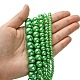 Dyed Glass Pearl Round Beads Strands HY-X0001-04-3