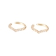 Brass Micro Pave Cubic Zirconia Cuff Earrings EJEW-G270-01G-3