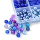 375Pcs 15 Style Spray Painted & Baking Painted & Drawbench & Translucent Glass Beads GLAA-FS0001-36-3