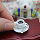 Mini tazas de café de porcelana con bandeja y cuchara BOTT-PW0001-207-2