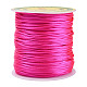 ナイロン糸  ラットテールサテンコード  濃いピンク  1.0mm  約76.55ヤード（70m）/ロール NWIR-R025-1.0mm-F106-1