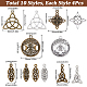 Sunnyclue 40 pièces pendentifs en alliage 10 styles TIBE-SC0007-19-2