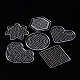 6 pegboards forme abc utilisés pour le bricolage en perles à repasser DIY-X0239-2