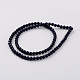 Dyed Natural Fossil Beads Strands G-E328-4mm-08-3