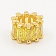Brass Micro Pave Cubic Zirconia European Beads ZIRC-L008-31A-1