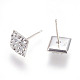 Valentines Days Gifts for Men Austrian Crystal Ear Studs X-EJEW-H042-001-2