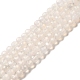 Chapelets de perles en agate blanche naturelle G-G580-4mm-01-1