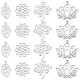 DICOSMETIC 16pcs 4 Styles 201 Stainless Steel Plant Charms Hollow Leaf Pendants Tree of Life Charms Lotus Charms Flower Pendants for Jewelry Making DIY Crafts Findings STAS-DC0003-48-1