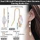 CREATCABIN 12Pcs Brass with Cubic Zirconia Earring Hooks DIY-CN0002-83-2