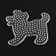 5x5mm diyヒューズビーズに使用されるabcプラスチック子犬ペグボード  犬のシルエット  透明  103x92x5mm DIY-Q009-24-1