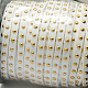Золотистый алюминиевый обитый шнур из искусственной замши LW-D004-03-2