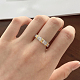 925 anello da dito da donna in argento sterling placcato rodio con micro pavé di zirconi trasparenti RJEW-F150-09B-P-3