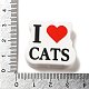 猫をテーマにした「猫大好き」の文字入りシリコンフォーカルビーズ  DIYの看護ネックレス用  レッド  28.5x30x8mm  穴：2mm SIL-P007-D04-3