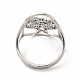 304 cometa de acero inoxidable anillo ajustable para mujer RJEW-B027-21P-3
