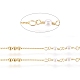 3.28 Fuß handgefertigte Perlenkette aus Messing X-CHC-G011-09G-1