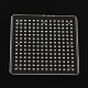 5x5mmDIYヒューズビーズに使用正方形ABCプラスチックペグボード  透明  79x79x5mm DIY-Q009-10-2