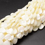 Chapelets de perles de coquille de trochid / trochus coquille, cœur, blanc crème, 12x12x4mm, Trou: 1mm, Environ 35 pcs/chapelet, 15.75 pouce