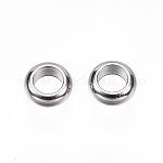 304 Stainless Steel Spacer Beads, Ring, Stainless Steel Color, 5x2mm, Hole: 3mm