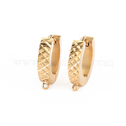 Фурнитура для сережек-колец Huggie Hoop из нержавеющей стали 304 STAS-S116-262G