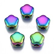 Rack Plating Rainbow Color 304 Stainless Steel Beads STAS-S119-085