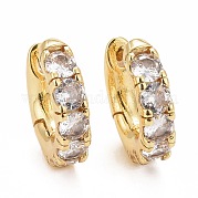 Серьги-кольца из прозрачного кубического циркония EJEW-I265-03G