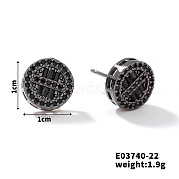 Шикарные латунные кубические серьги из циркония ZD1304-14