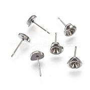 Серьги-гвоздики из нержавеющей стали 304 STAS-E446-06A-P