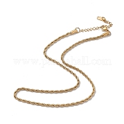 Ion Plating(IP) 304 Stainless Steel Rope Chain Necklace for Men Women NJEW-K245-023A