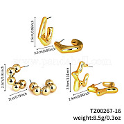 3 пара элегантных модных пластиковых сережек ZG6884-14