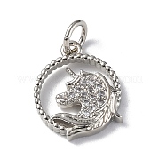 Латунные микро проложить кубического циркония подвески ZIRC-F131-02P