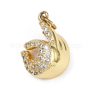 Латунные микро проложить кубического циркония подвески KK-S526-14G-D