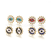 Серьги-гвоздики из латуни EJEW-L224-43G