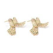 Латунные подвески из микро-паве KK-D067-27G-RS
