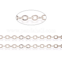 33 Feet Curb Link Chain with Spool Rose Gold Twisted Link Chains Bulk with  4mm Jump Ring and Lobster Clasps for DIY Necklace Jewelry Making