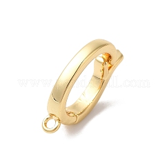 Bails de pendentif de raccourcisseur en laiton, bails articulés, Sans cadmium & sans nickel & sans plomb, avec boucle, véritable 18k plaqué or, 15x2.5x10mm, Trou: 1mm