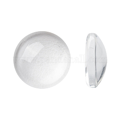 Cabochons en verre transparent, cabochon en dôme clair pour la fabrication de bijoux pendentif photo camée, clair, 9.5~10x3.5mm