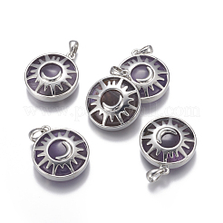 Pendentifs en améthyste naturelle&nbsp;G-E517-D01