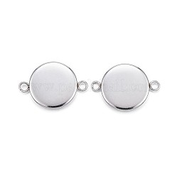 Impostazioni del connettore cabochon in acciaio inossidabile 304 anti-appannamento&nbsp;STAS-G127-14-12mm-P