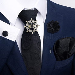 2 pieza de clips de corbata de aleación de rhinestone de 2 colores&nbsp;FIND-CY0001-37B