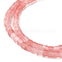 Cuentas de cristal de cuarzo cereza hebras&nbsp;LS-G-A128-C28-A
