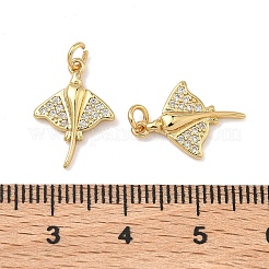 Breloques en laiton avec zircone cubique de micro pave&nbsp;KK-A291-12H-G
